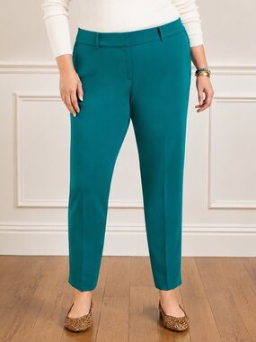 Talbots Hampshire Emerald Green Ankle Pants Women’s Size 14 Career Trouser